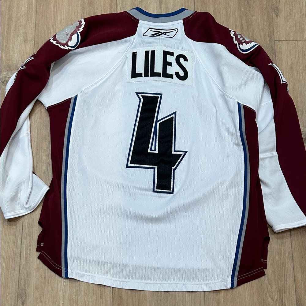 JOHN MICHAEL LILES AVALANCHE JERSEY Reebok Burgundy and White Hockey Jersey